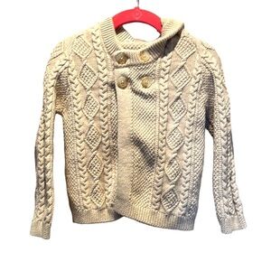 Jamie Kay Oatmeal Beige Girl’s HoodieCardigan Sweater Size 12 Months